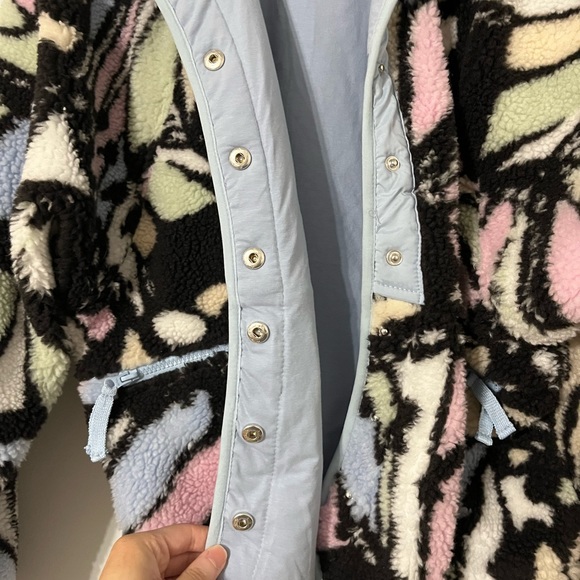 Free People Rocky Ridge Butterfly Print Sherpa Jacket Size XS - Picture 5 of 10